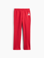 Kids Graphic Bootcut Sweatpants - Red Logo Bear Holiday