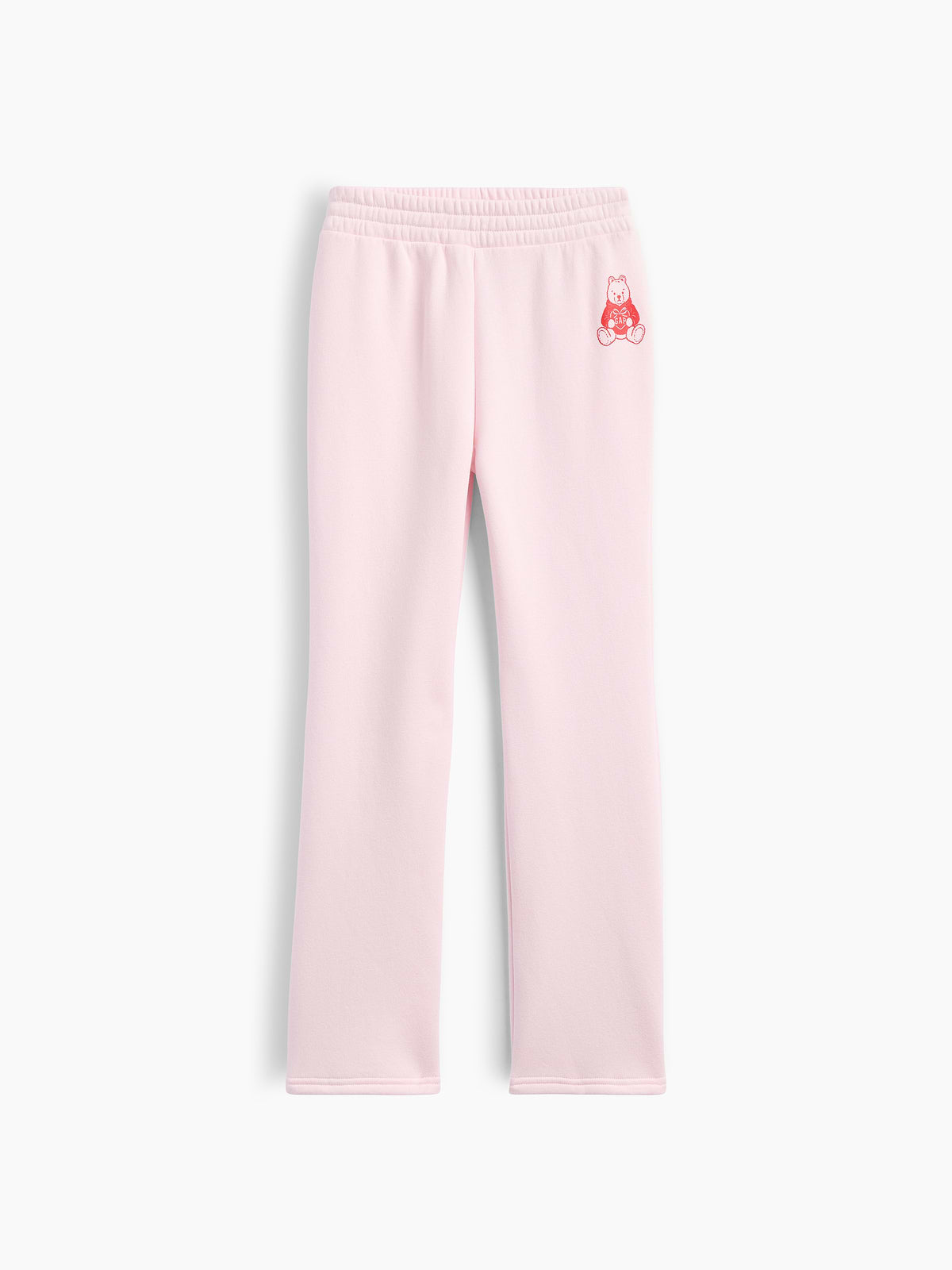Kids Graphic Bootcut Sweatpants - Pink Bear Logo