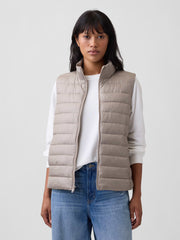Relaxed Puffer Vest - Fall Beige