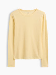 Waffle-Knit Crewneck T-Shirt