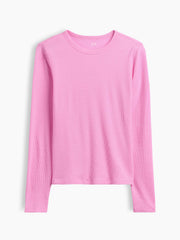 Waffle-Knit Crewneck T-Shirt