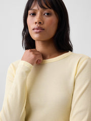 Waffle-Knit Crewneck T-Shirt