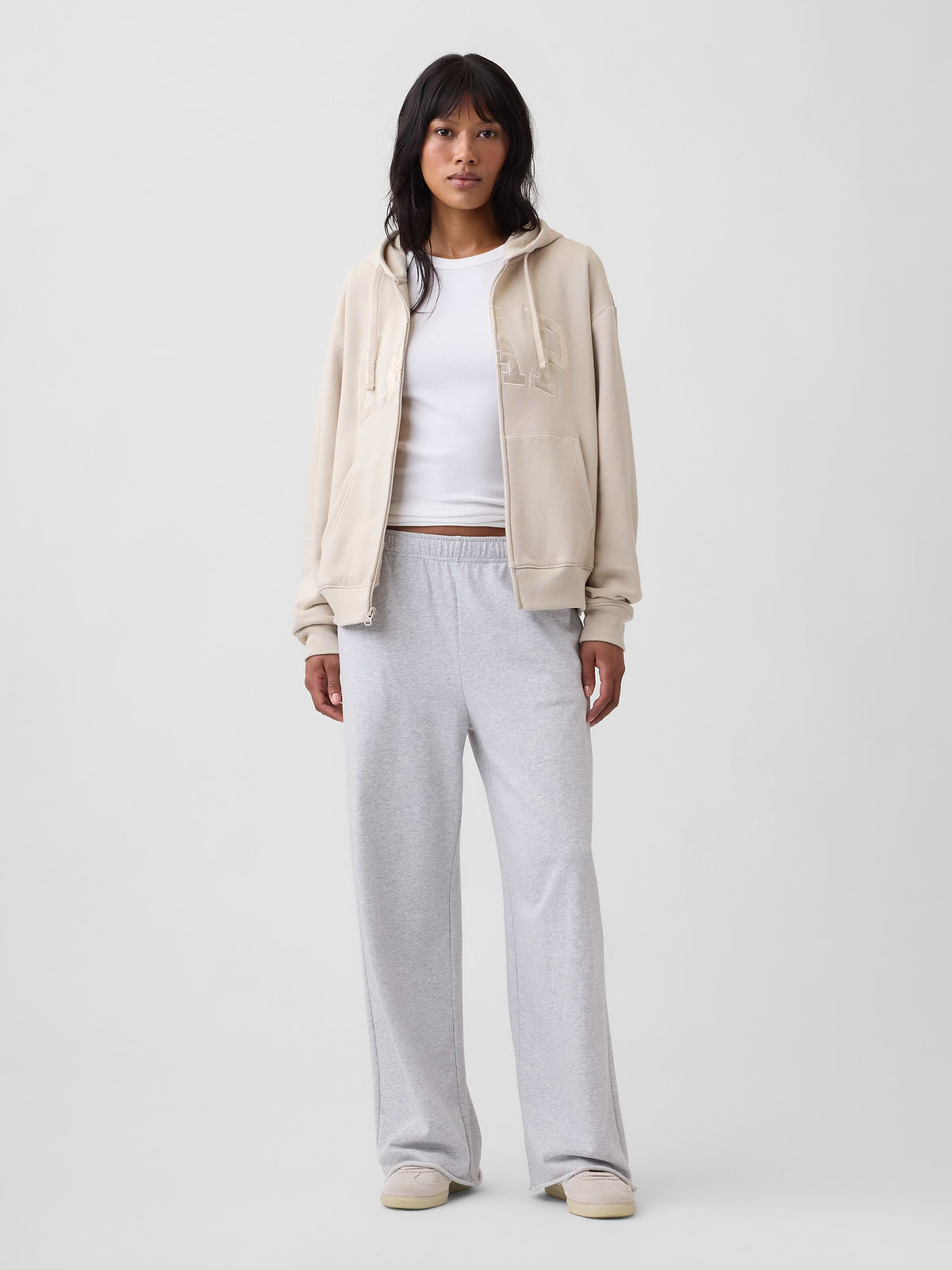 Relaxed Gap Logo Zip Hoodie