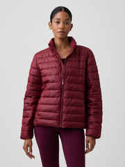 Relaxed Quilted Puffer Jacket - Tuscan Red