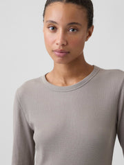 Waffle-Knit Crewneck T-Shirt