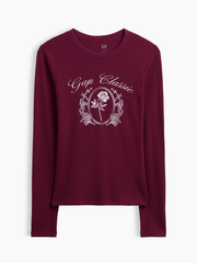 Waffle-Knit Crewneck T-Shirt
