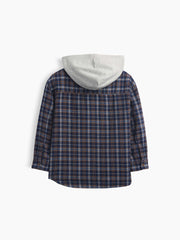 Kids Hooded Flannel Shirt