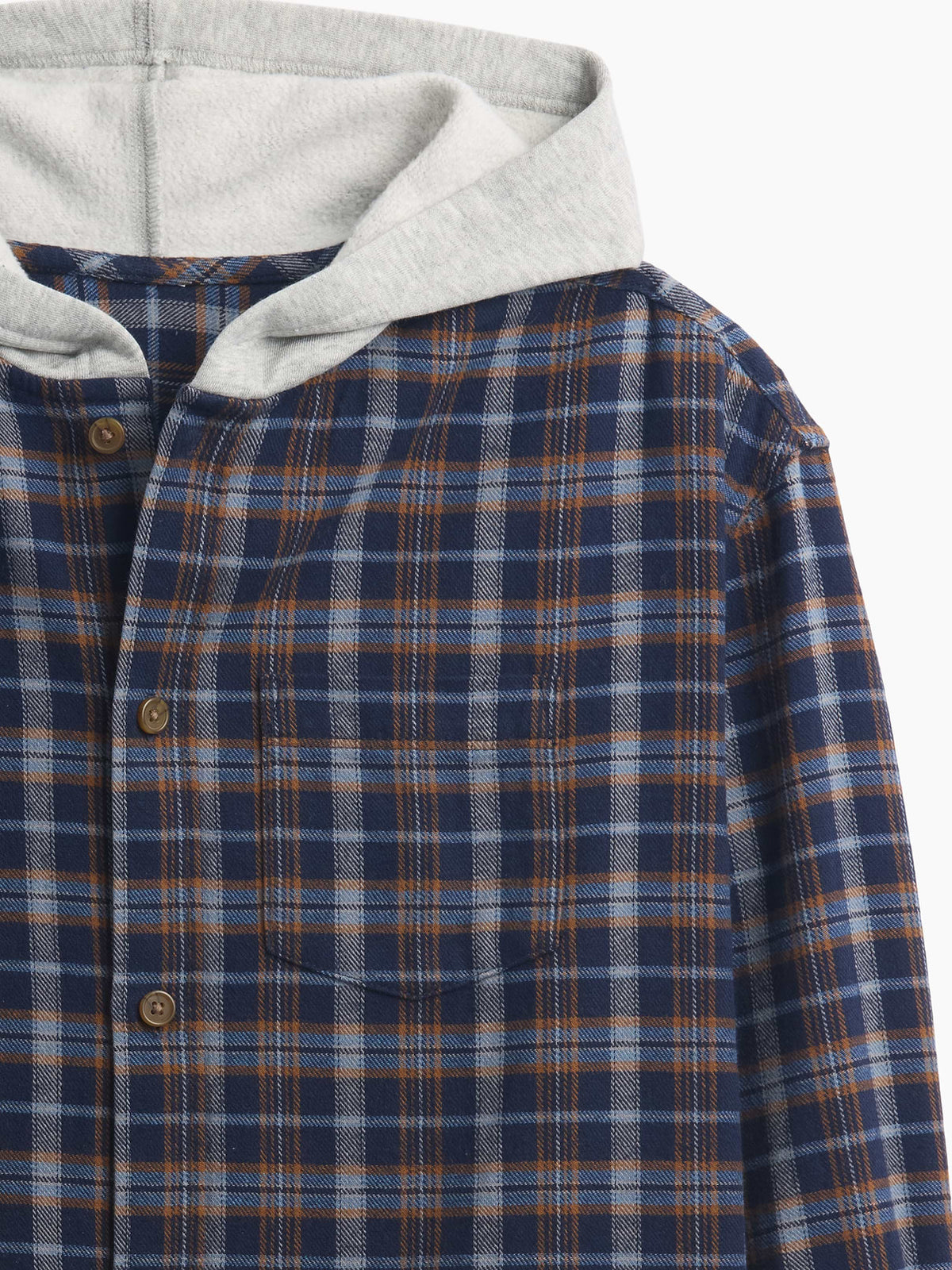 Kids Hooded Flannel Shirt