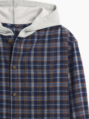 Kids Hooded Flannel Shirt