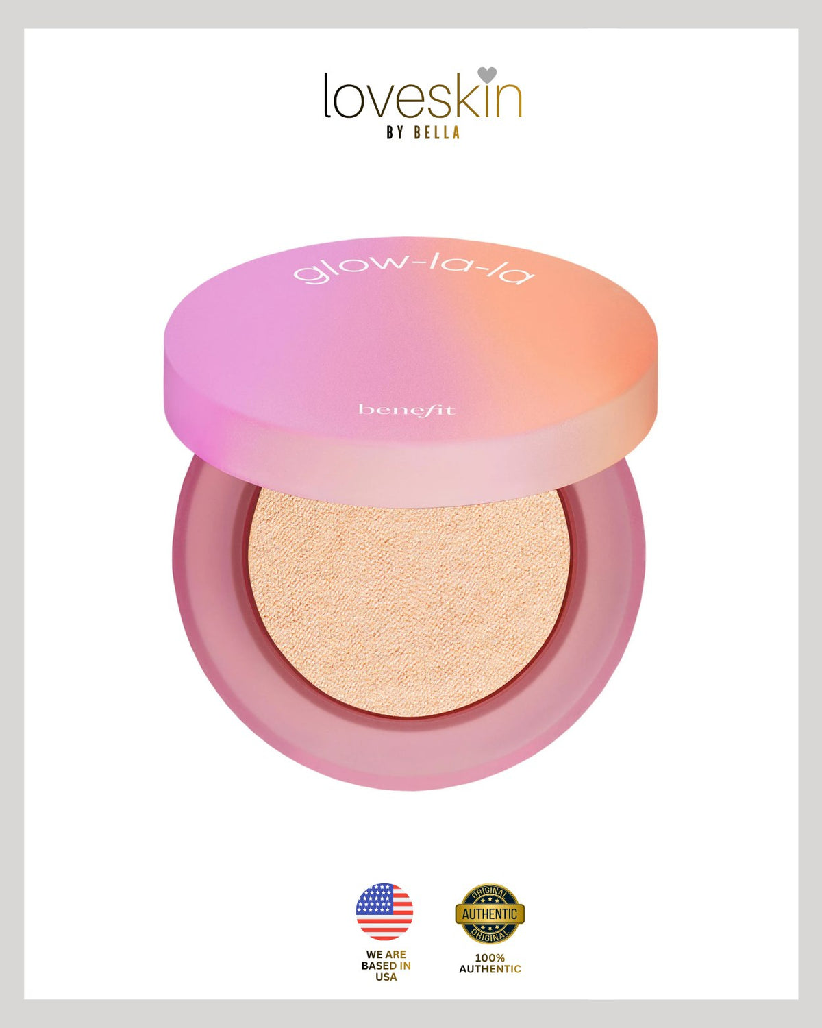 Bine fit Glow-la-la Velvet gleam highlighter | Code: Luna (Size: 3g)