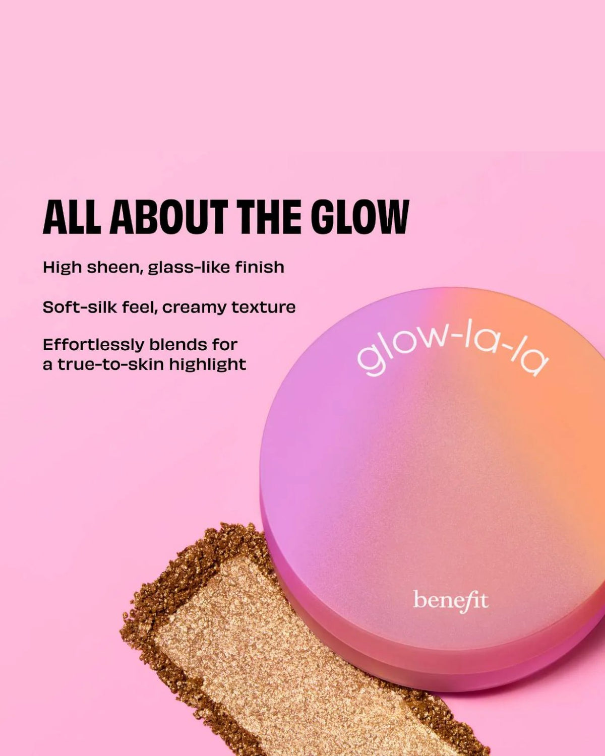 Bine fit Glow-la-la Velvet gleam highlighter | Code: Luna (Size: 3g)