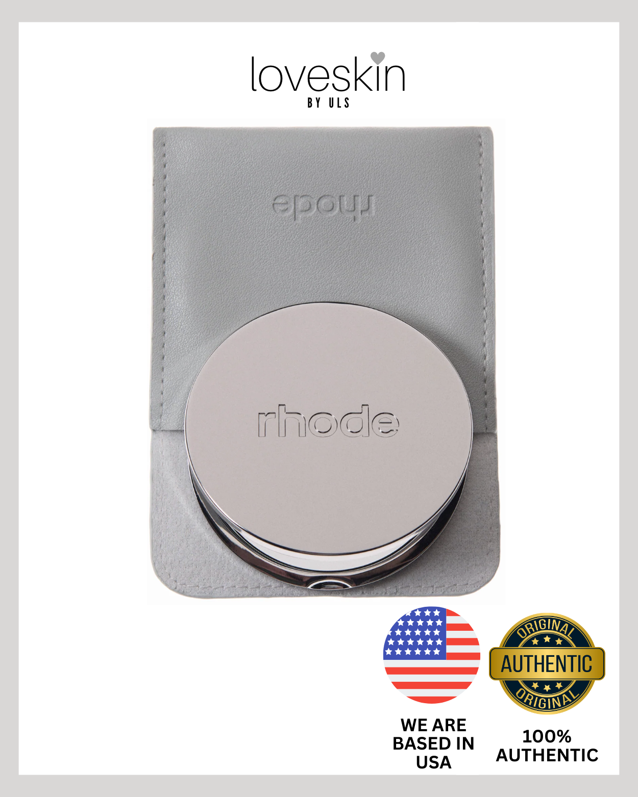 Rhode The Compact Mirror with Leather Pouch