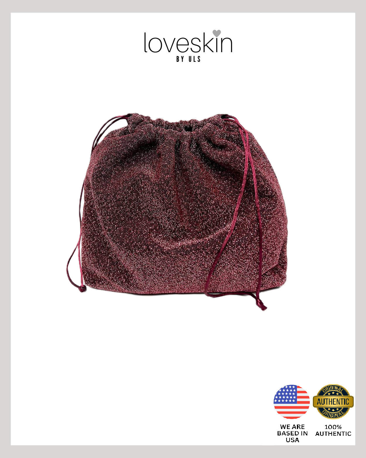 ULTA Beauty Sparkling Drawstring Cosmetic Bag