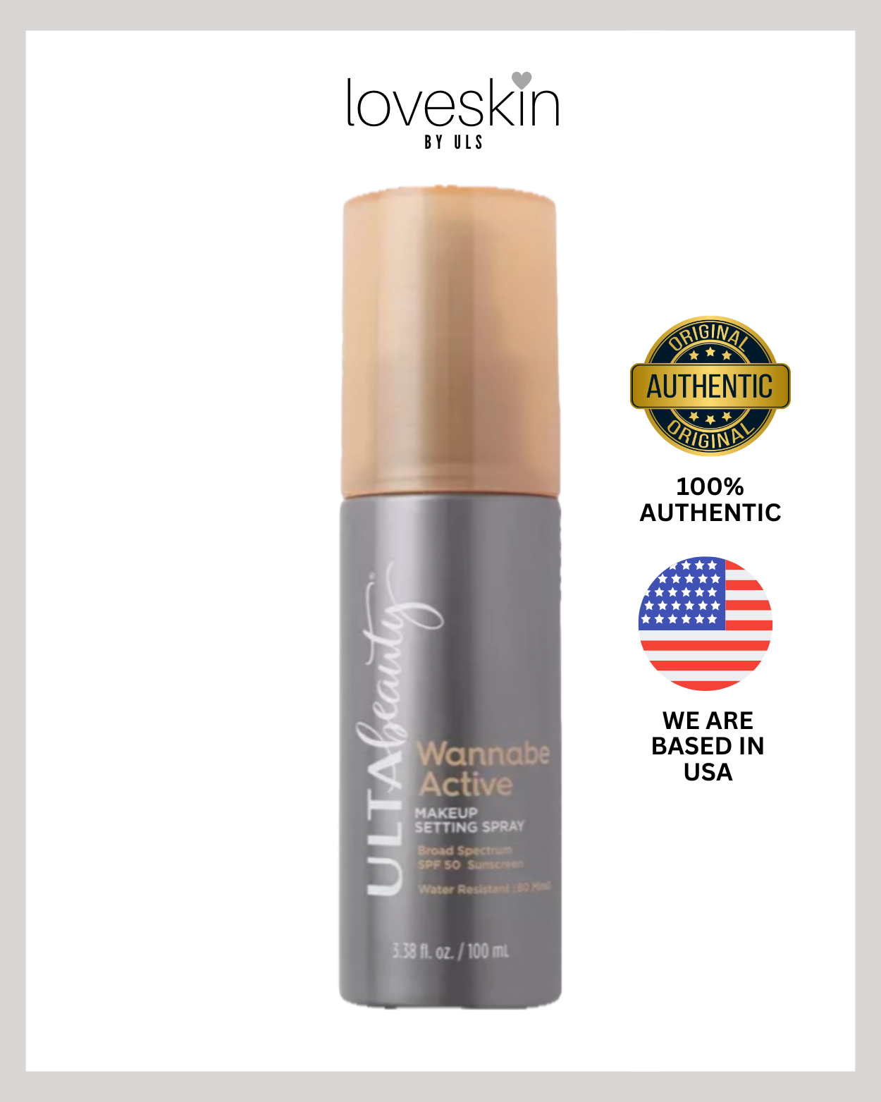 ULTA Beauty Wannabe Active Makeup Setting Spray with Broad Spectrum SPF50 (Vol. 100ml)
